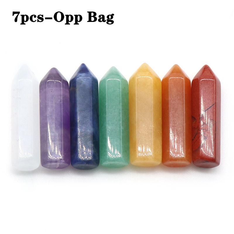 14PCS Natural Stone Set 7 Chakra Reiki Healing Stone Quartz Mineral Ornament Healing Gemstone Home Decoration Craft Stones Gifts