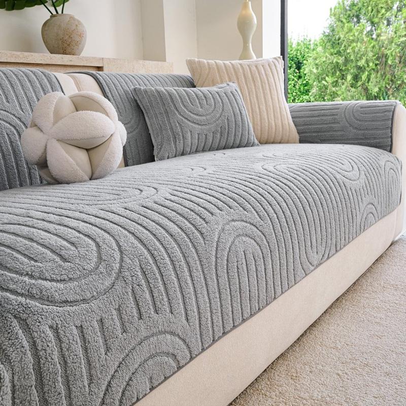 Simple Modern Sofa Cushion Autumn and Winter Light Luxury Non-Slip Sofa Plush Cover