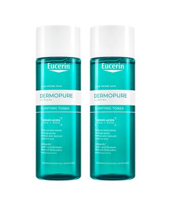 Eucerin [2pack] Eucerin Dermopure Clinical Purifying Toner 200ml X2 + Free Cleansing Foam 50g