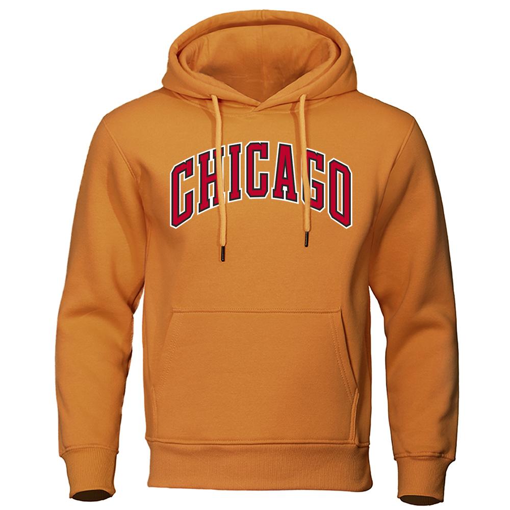 Chicago Basketball Uniform Street Printed Hoodie Men Personality Loose Clothing Pocket Pullover Hooded Soft Comfortable Hoody