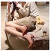 Spring and summer 2026 new single shoes women's pointed toe nude patent leather sexy side stiletto ol commuting red-soled high heels