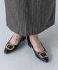 [Evol] Rain or Shine, Cushioned, Gold Buckle 4.5cm Pumps