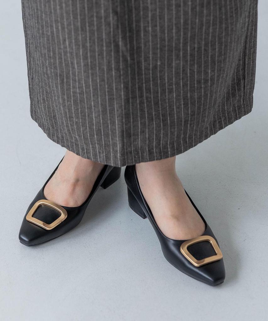 [Evol] Rain or Shine, Cushioned, Gold Buckle 4.5cm Pumps