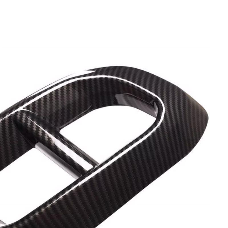 For Mercedes Benz GLE350 GLE450 GLC GLS W167 X253 X167  Car Carbon Fiber Texture Muffler Exhaust Pipe Tail Cover Trim 2pcs