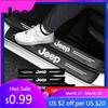 For Jeep High-quality Carbon Fiber Car Door Sill Protector Sticker For Jeep Wrangler Grand Cherokee Compass Wagoneer Gladiato