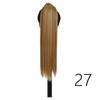 LISI HIAR Women Long Straight Ponytail Hair Wig Red Wine Blond Light Grey Black Synthetic Fiber Hair Extensions Party Time Daily Use