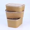 Disposable Square Kraft Paper Lunch Boxes 10 PCS Grease Proof Food Packing Boxes for Fast Food Takeout Daily Use