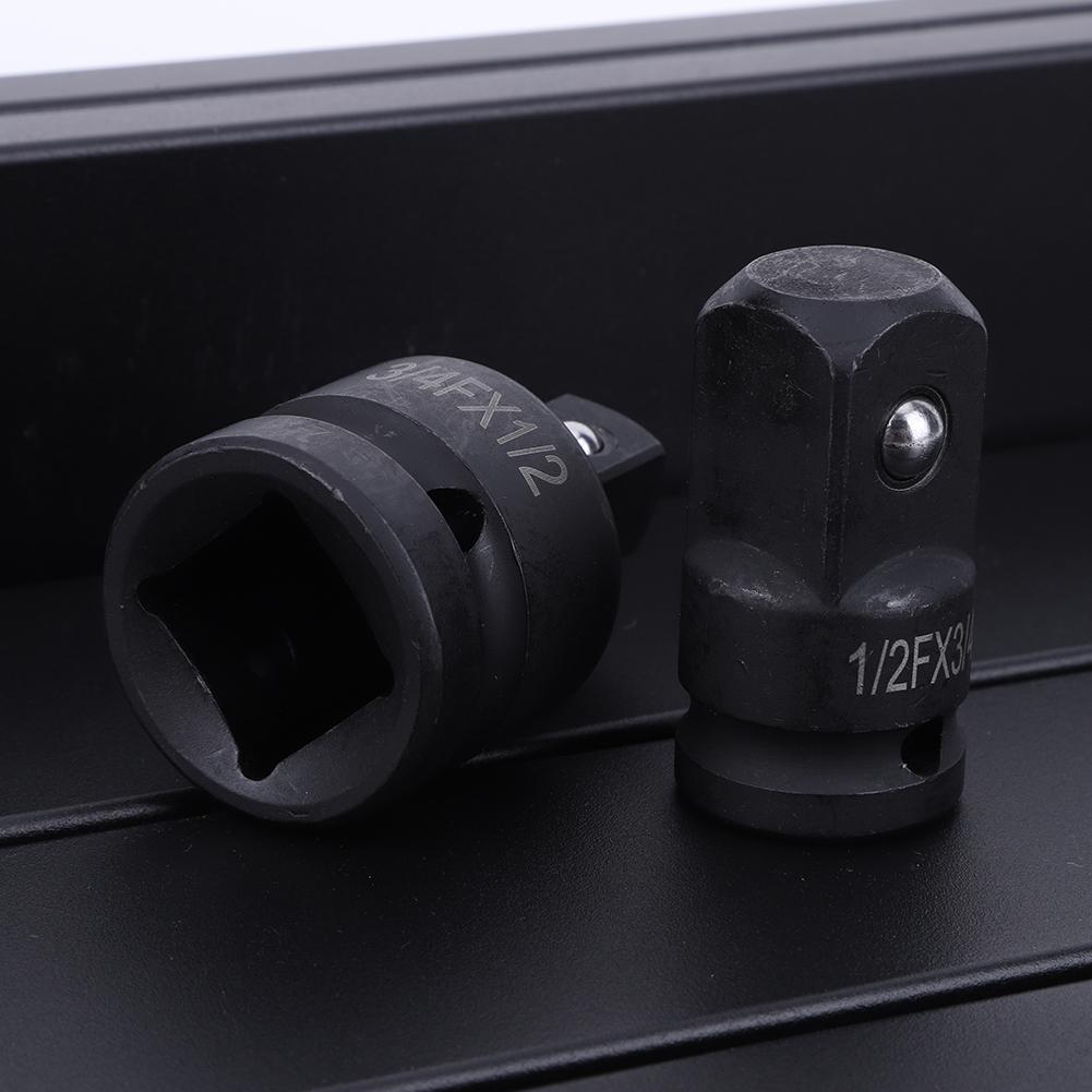 2Pcs Impact Socket Adapter Set 3/4 To 1/2 1/2 To 3/4 Socket Converter Adapter Reducer Set Socket Adapter Air Impact Tool