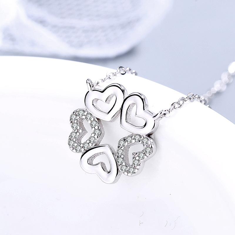 S925 Sterling Silver Necklace Japanese and Korea Style Necklace Fashionable Small Fresh Collarbone Silver Jewelry