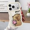 Soft Phone Cover Case for iPhone 14 15 Plus 16 Pro Max 17 Air 12 XR 8 13 11 Cartoon Capybara