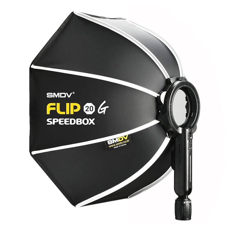 

М яка коробка SMDV FLIP 20G Лише основний корпус 50 см, що складається одним дотиком, восьмикутна нефлуоресцентна тканина Можна прикріпити до підставки З футляром FLIP20G