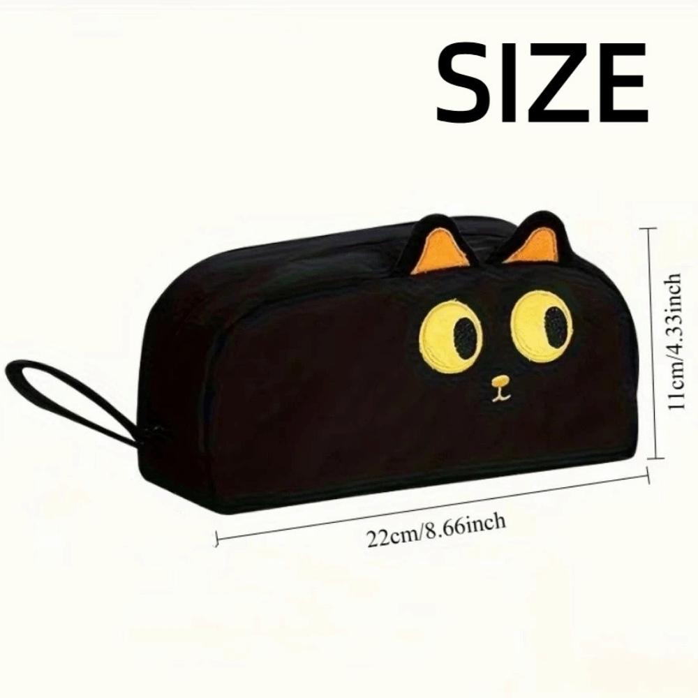 Animal Shaped Black Cat Pencil Bag Cute Cartoon Pencil Box Capybara Pen Case  Friend Gift