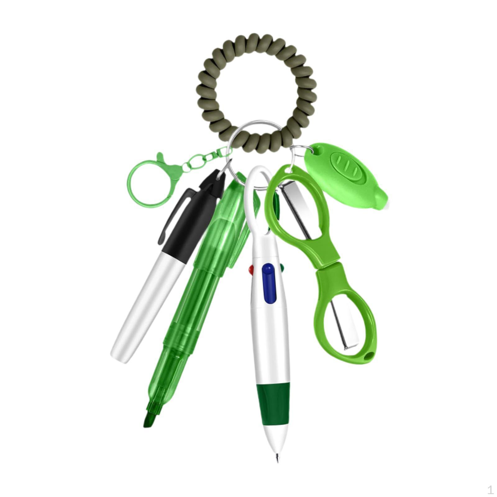 

Набор ручек для медсестры, цветная шариковая ручка, многофункциональная, прочная, компактная, с зажимом для брелка зелёный