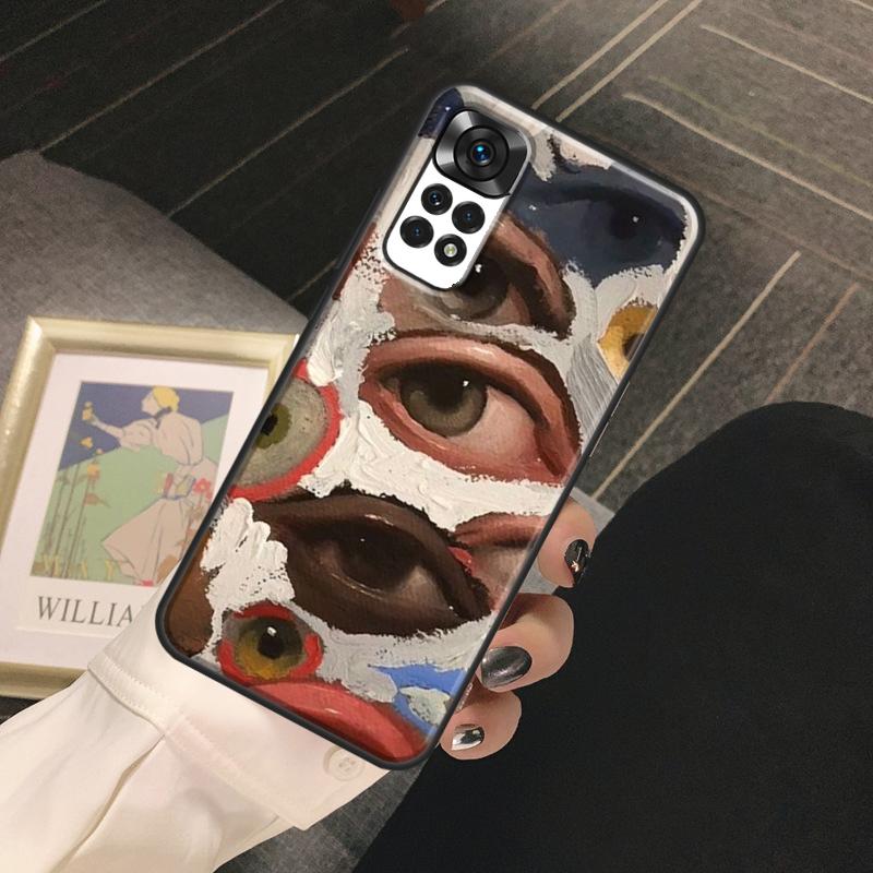 Scary Face Eyes Smiley Funda For Xiaomi Redmi Note 14 Pro 9 10 11 12 13 Pro 10S 11S 12S Redmi 13C 10C 12C 14C Case