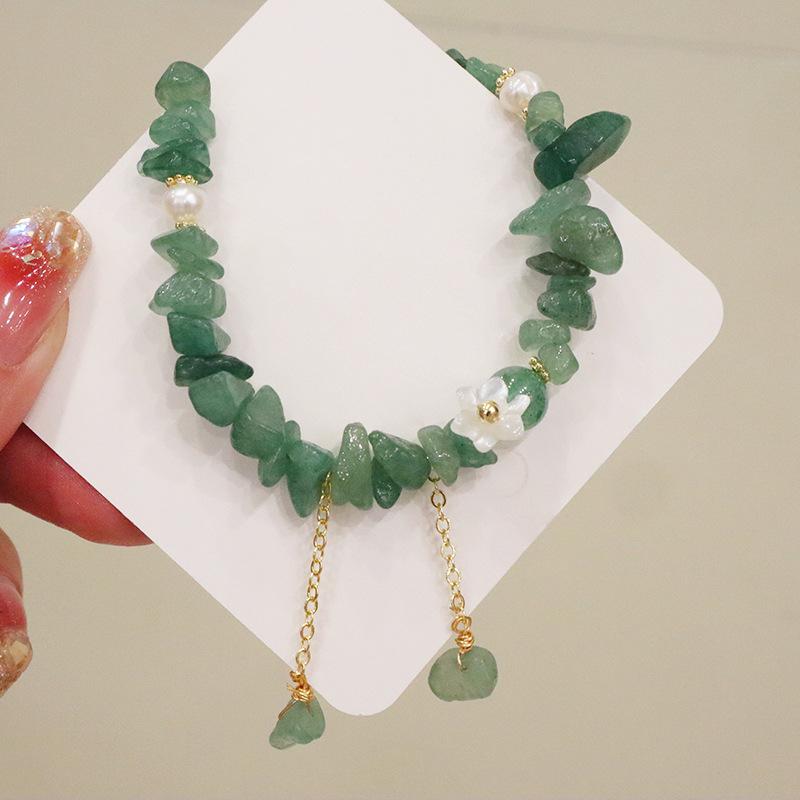 

Strawberry crystal flower bracelet Bangles Women Fashion Jewelry accessories Gift