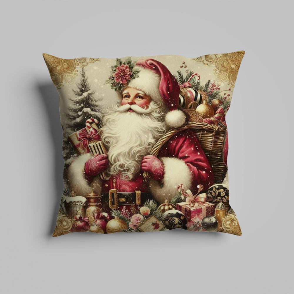 Kissenbezug luxuriös Heimbüro, Sofa dekorativ Mehrgrößen Autositzkissen, Kissenbezüge Weihnachtsmann Weihnachten Retro