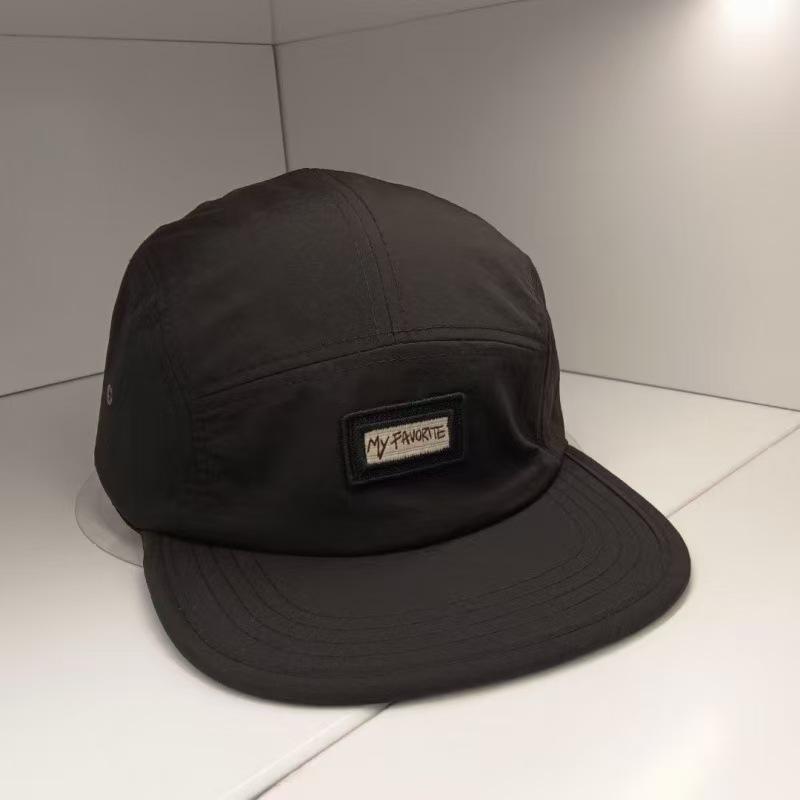 

бейсболка в стиле ретро с широкими полями, надписью на английском языке, универсальная шляпа с защитой от солнца M（56-58cm） чёрный