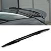 Universal Rear Roof Trunk Spoiler Lip Kit with Tail Wing, Rubber Strip Bar Wing Lip Trim Tailfin Tail Sticker in Glossy Black
