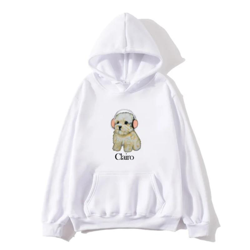 2024 trend Clairo Dog print hoodie, the new sports shirt, men and women fall winter harajuku hooded fun clothes
