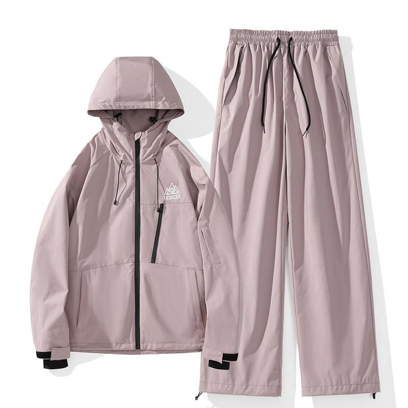 Windproof Warm Ski Suit Set: Women's Loose & Men's Plus Size Two-Piece