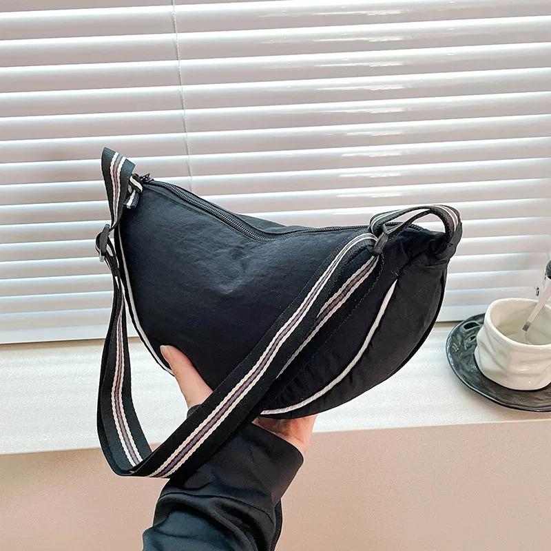 Casual Commute Women's Hobos Crossbody Bags Lightweight Portable Ladies Shoulder Bag Ctrast Color Simple Female Purse Handbags