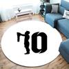 Lionel Messi Round Area Rug,Carpet Rug for Living Room Bedroom Sofa Playroom Decor,Non-slip Floor Mat