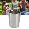 Beer Drinking Cup Double Walled 304 Stainless Steel Metal Beer Mug Cocktail Coffee Cup Anti Scald  Cup Heat Insulation Cup