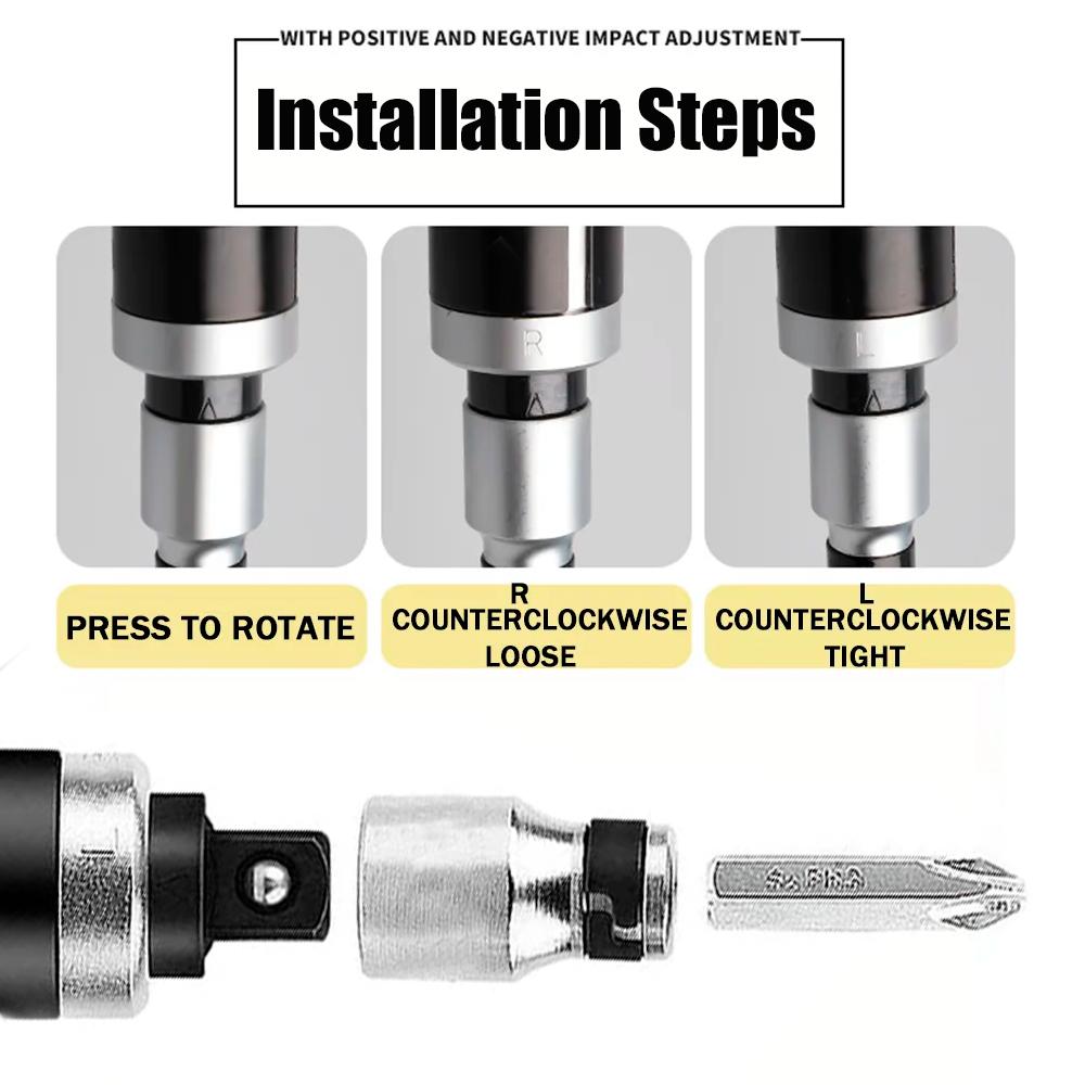 7/13 Pcs CR-V Manual Impact Screwdriver, Portable Reversible Impact Driver, Household Cordless Screwdriver Kit Hand Repair Tools