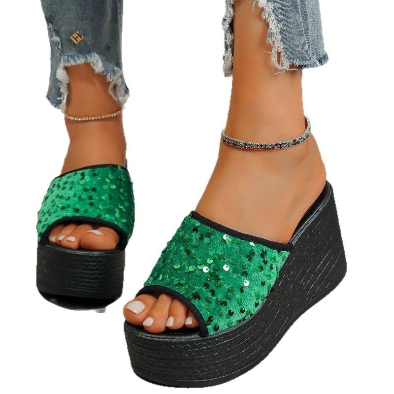 Γυναικεία Πλατφόρμες Σανδάλια Σλινγκ με Ανοιχτή Μύτη, Λουράκι με Πούλιες και Άνετη Ψηλή Σόλα