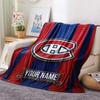 Custom Name Montreal Canadiens2 Flannel Blanket, High Quality Comfortable for All Seasons, Home Decor, Warmth and Comfort