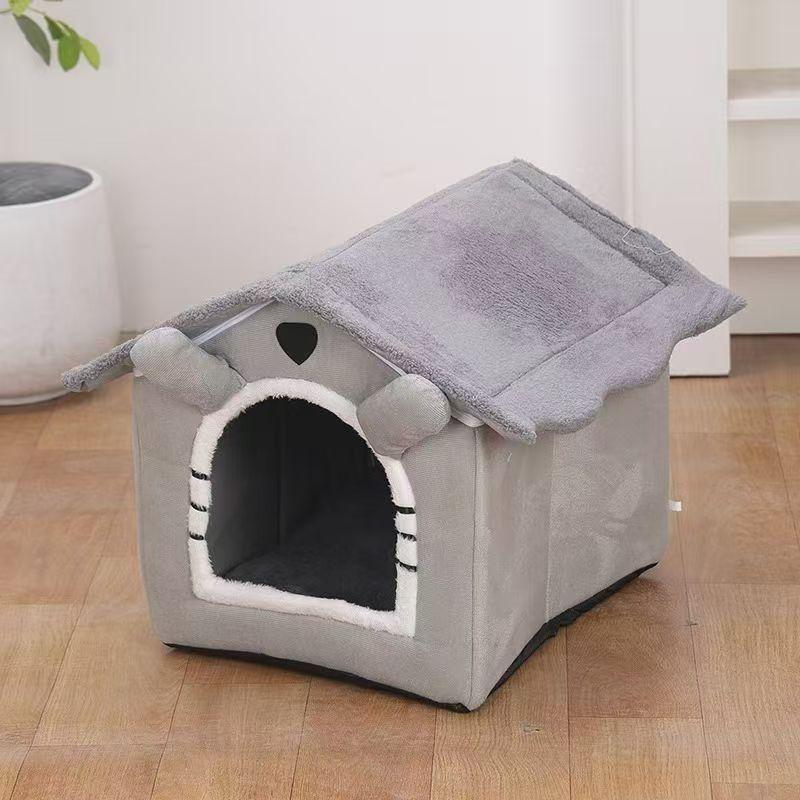 Four Seasons Warm Pet House: Removable & Washable Bed for Cats and Small Dogs