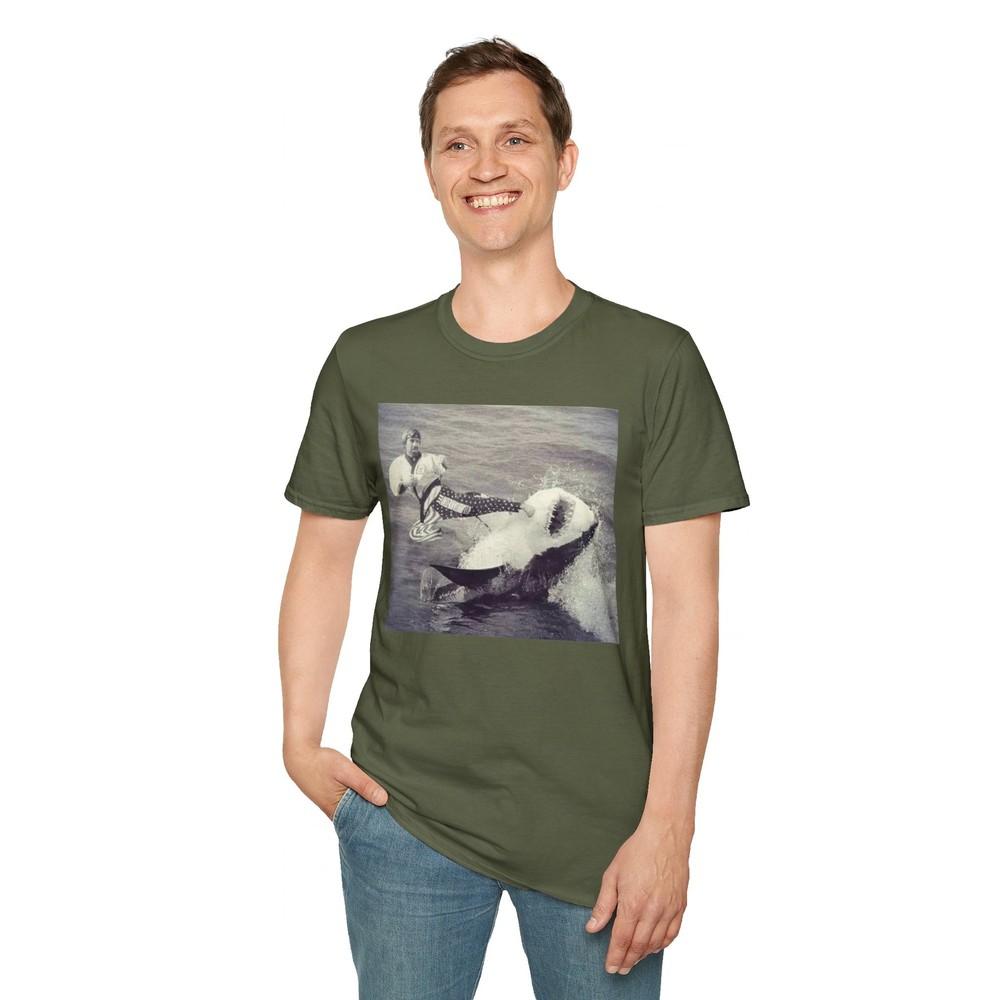 Chuck Norris In 1983, was involved in a shark attack.  T-Shirt Unisex T-Shirt S