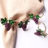2Pcs Napkin Ring Refreshing Fine Workmanship Dining Table Supplies Summer Purple Grape Napkin Holder for Party