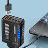 Xiaomi 240W QC3.0 PD 5 Ports GaN Fast Charger US/EU Plug Phone Charging Head Adapter with LED Light for iPhone Samsung Huawei Xiaomi