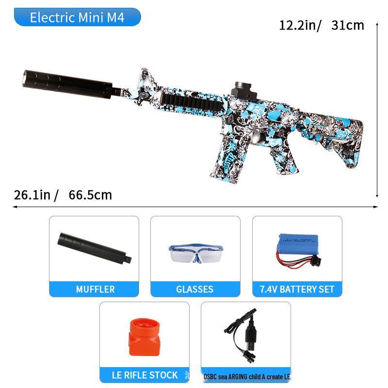 AK47 Electric Graffiti Battle Toy Gun with High-Speed Burst Fire