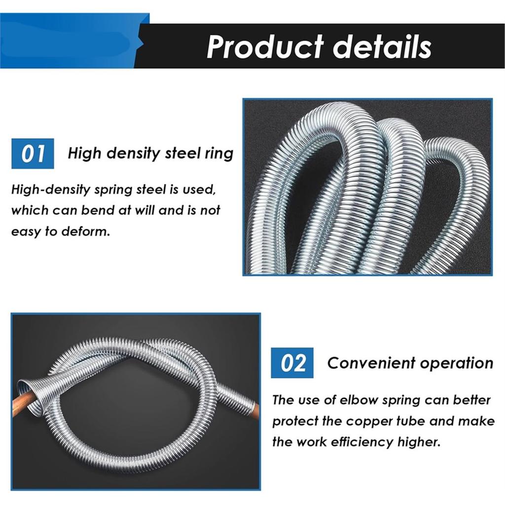 2026 New Spring Tubing Benders Kit 1/4, 5/16, 3/8, 1/2 and 5/8 Inch 5 In 1 Tube Bender Set for Copper, Brass, Thin Steel Tube