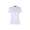 Polo Solid Color Single-Breasted Slim Fit Casual Short Sleeve Polo Shirt Women Tops Light-Blue 211870245-023