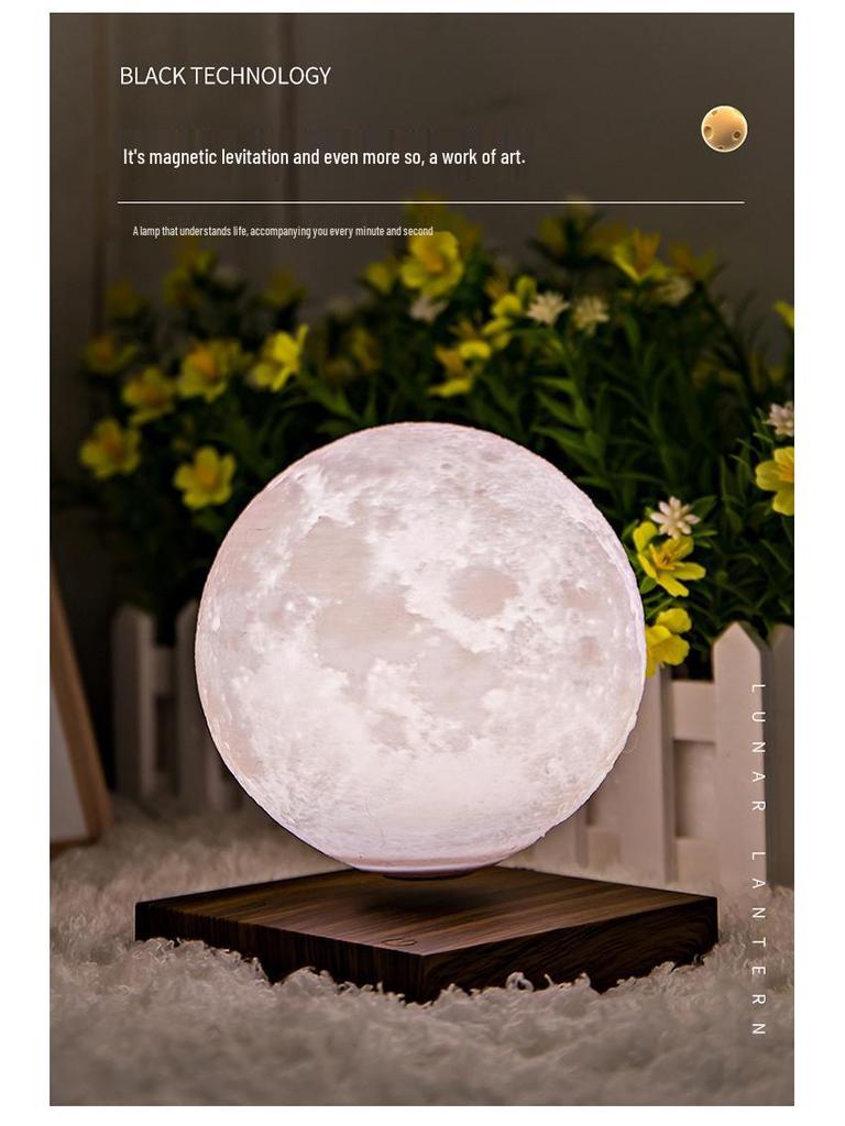 Magnetic Levitating Moon Lamp: Creative Home Ornament & Desktop Decor – Ideal Handmade Teacher's Day Gift