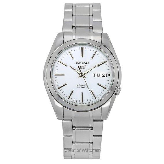 

Відновлений чоловічий годинник Seiko 5 Automatic 21 Jewels, виготовлений у Японії, SNKL41 SNKL41J1 SNKL41J білий