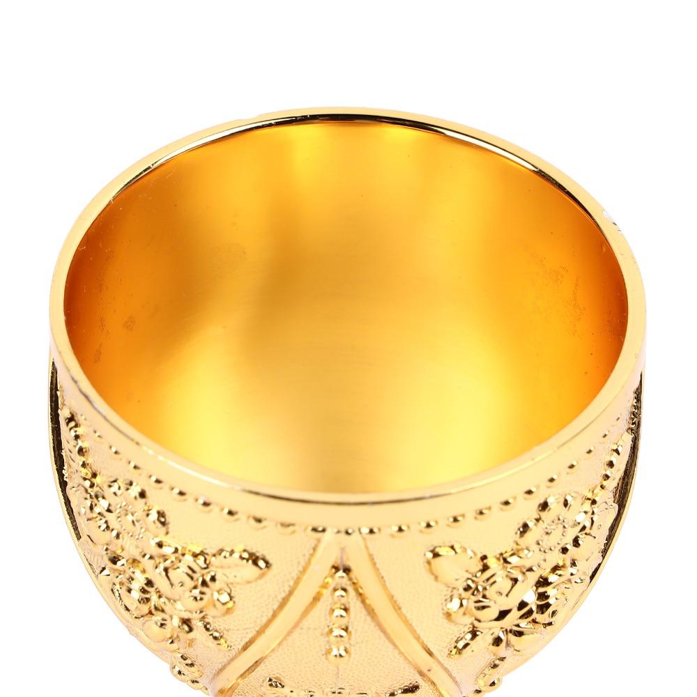 Gold Wine Glass Embossed Chalice Goblet Goblets & Chalices Metal Goblet For Renaissance Gifts