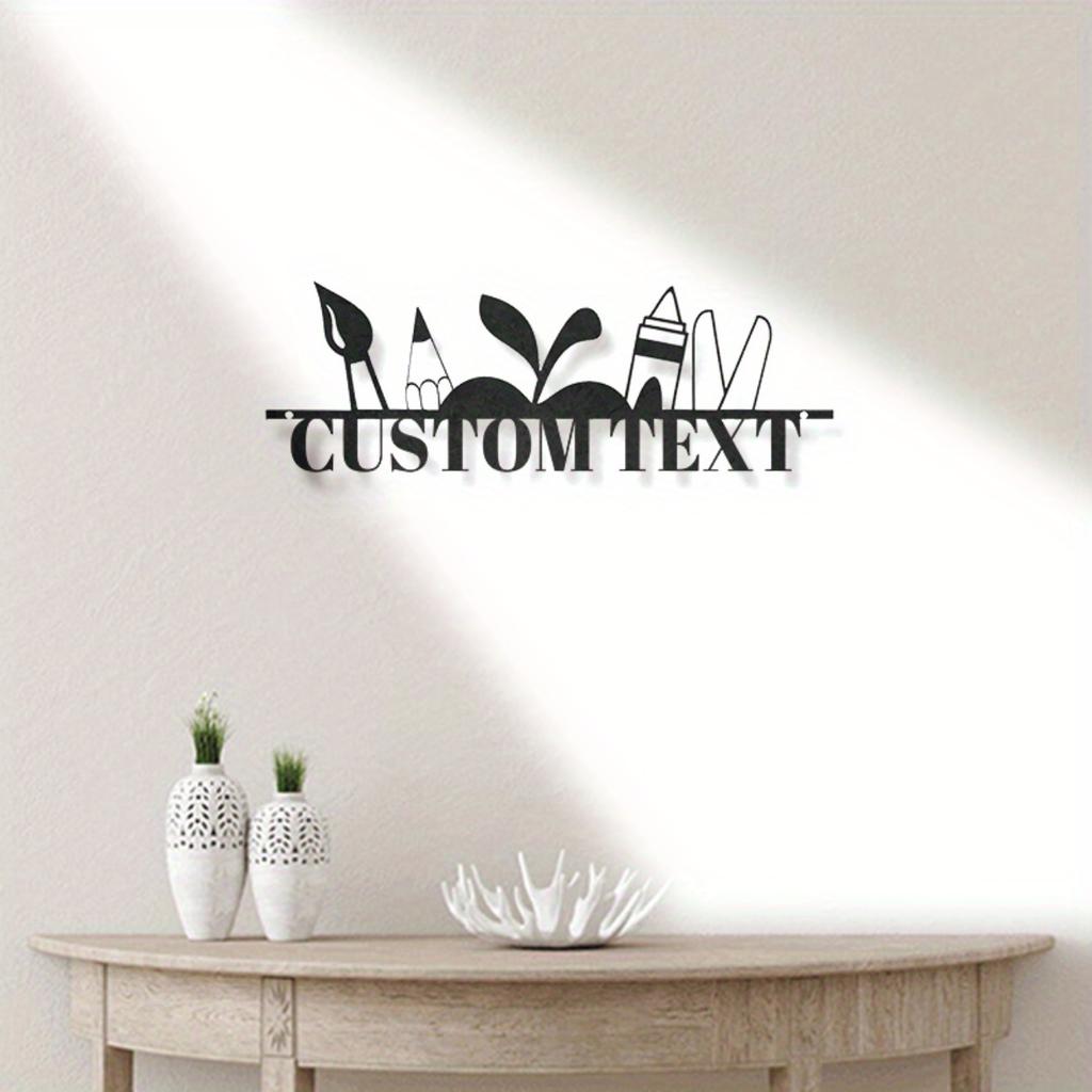 Metal Wall Sign Custom Teacher Name Art, Modern Home Decor
