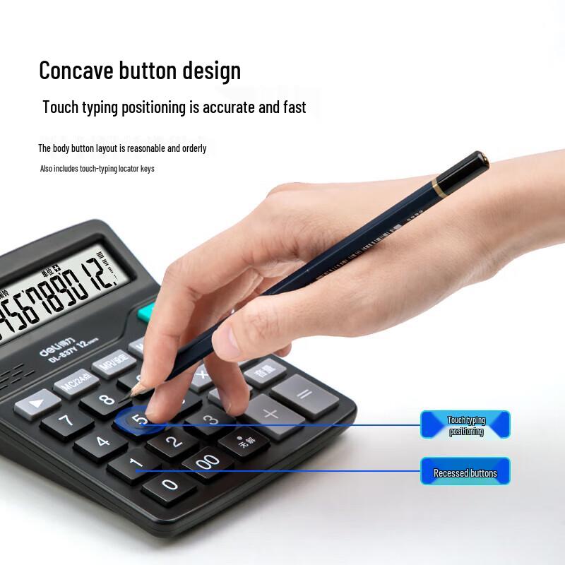 Deli 837Y 12-Digit Voice Calculator