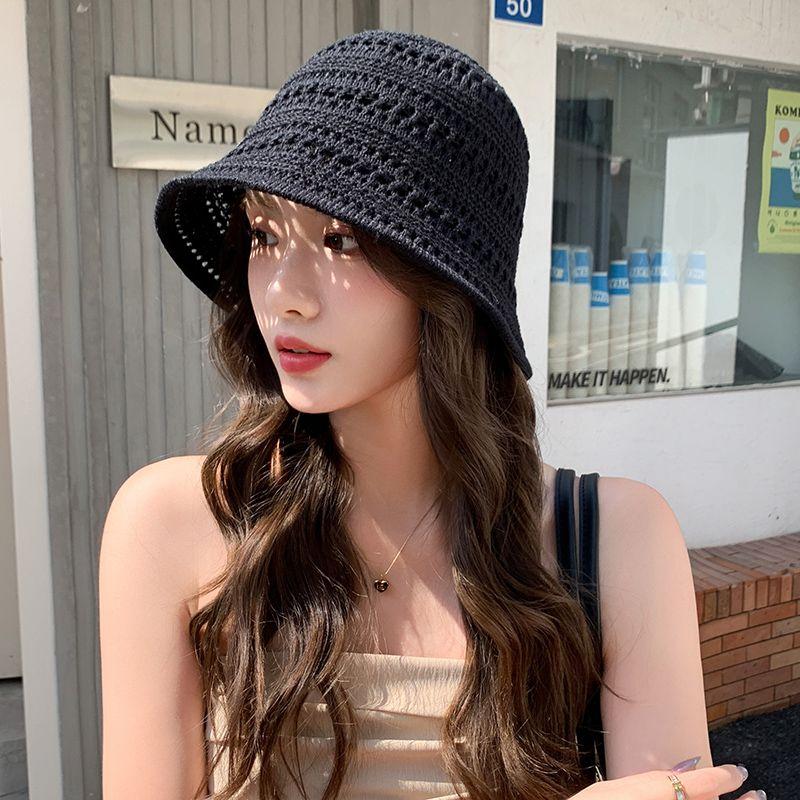 Women's Fashion Mesh Breathable Sun Protection Hat Summer Face-Covering Sunshade Hat Travel Beach Sun Bucket Hat