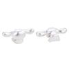 Sterling Silver 999 Big Ears Cinnamonroll Cartoon Bead Hand-woven Rope DIY Dog Loose Beads Pure Silver Ornament