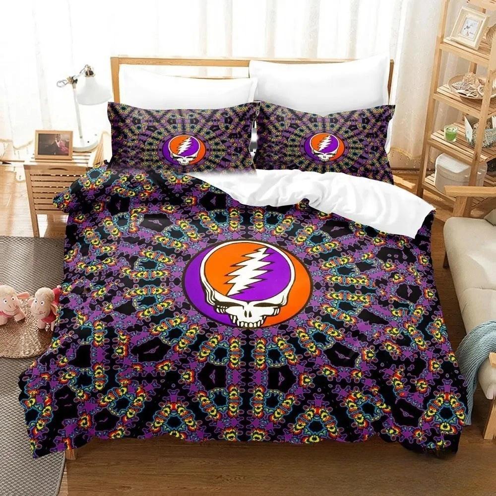 Fashion Rock Band G-Grateful Dead Bedding Set Cute Quilt Cover Bed Cover With Pillowcase Twin Single Queen King Size Boys Adults