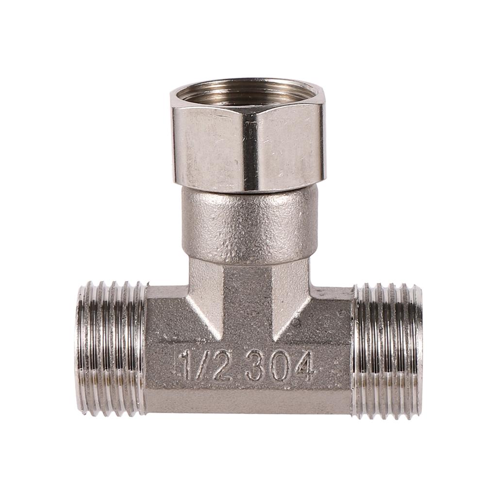 1/2" Außengewinde/Innengewinde Sechskant Messing Verbinder 304 Edelstahl T-Stück Winkel Gerade Adapter Gartenbewässerung Wasserhahn Kupplung