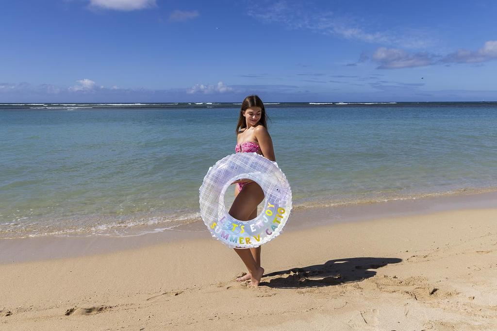 IGARASHI 80cm Pastel Check Float with Rope RLC-281V