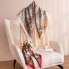 90 * 90CM Temperament Simulation Silk Scarf Spring Matching Shirt Printed Scarf Small Square Scarf Women