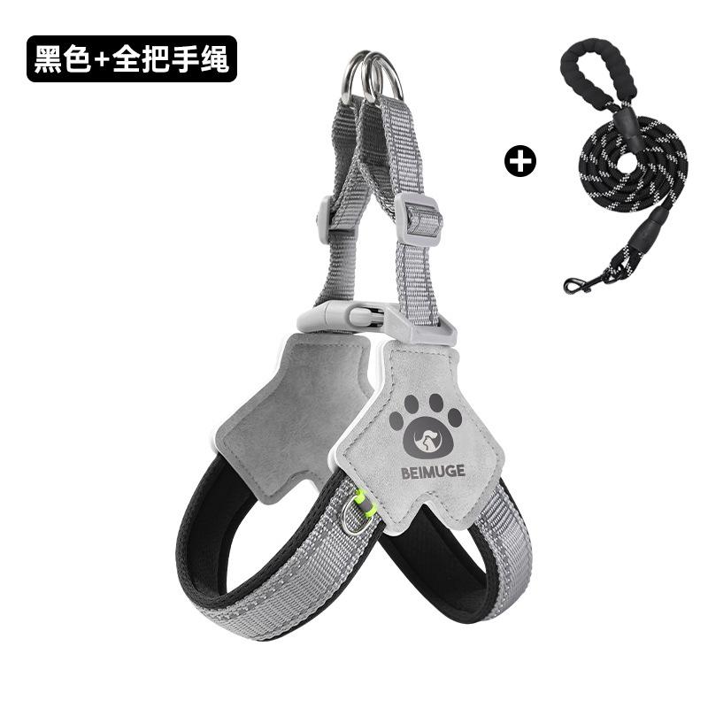 Dog Leash Saddle Type Y-shaped Pet Chest Strap Shiba Inu Corgi Special Reflective Dog Walking Leash for Going Out