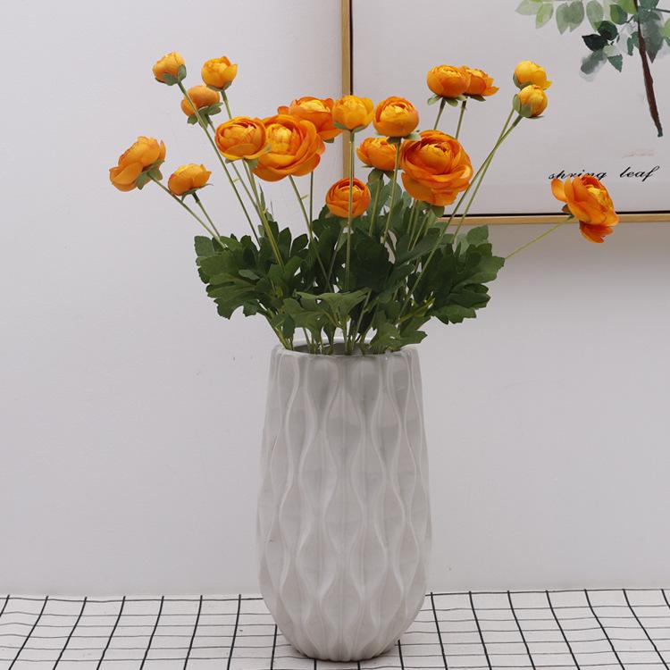 1PCS Artificial 4 Heads Lotus Flower Bouquets Simulated Flower Ornaments Indoor Decorations